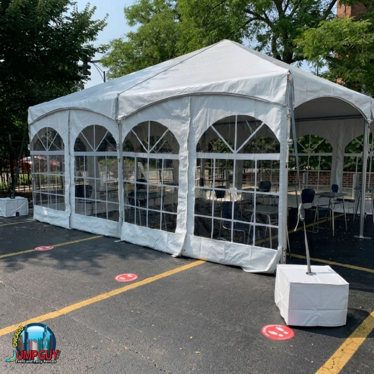 Tent side walls for Keder and high peak tent rentals in Oak Park IL, ZIP codes 60301 to 60304